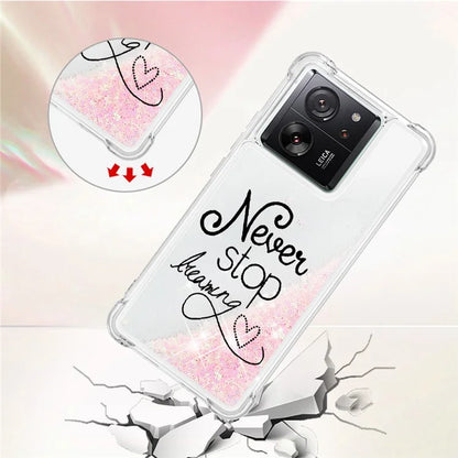 YB Quicksand Series-2 for Xiaomi 13T / 13T Pro / Redmi K60 Ultra Case Glitter Waterfall Pattern Phone Cover