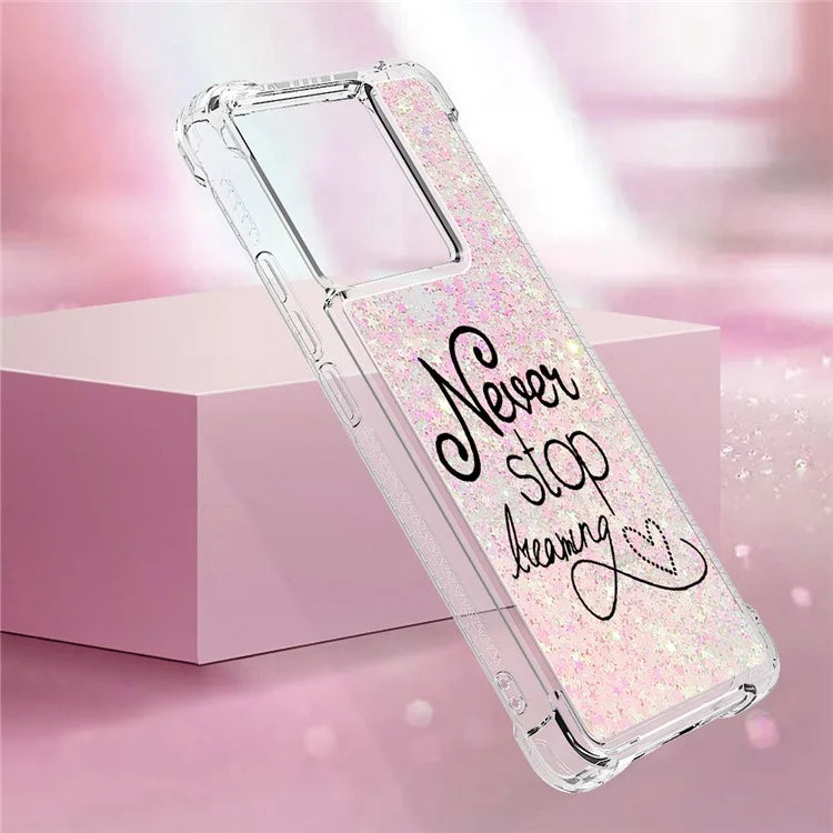 YB Quicksand Series-2 for Xiaomi 13T / 13T Pro / Redmi K60 Ultra Case Glitter Waterfall Pattern Phone Cover