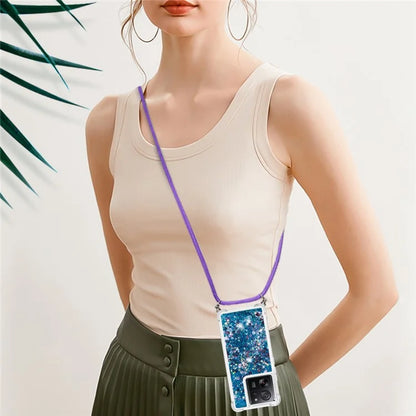 YB Quicksand Series-4 for Xiaomi 13T / 13T Pro / Redmi K60 Ultra Case Waterfall TPU Phone Cover with Lanyard