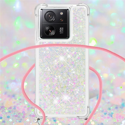 YB Quicksand Series-4 for Xiaomi 13T / 13T Pro / Redmi K60 Ultra Case Waterfall TPU Phone Cover with Lanyard