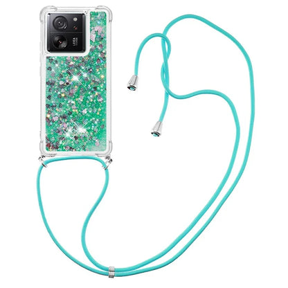YB Quicksand Series-4 for Xiaomi 13T / 13T Pro / Redmi K60 Ultra Case Waterfall TPU Phone Cover with Lanyard