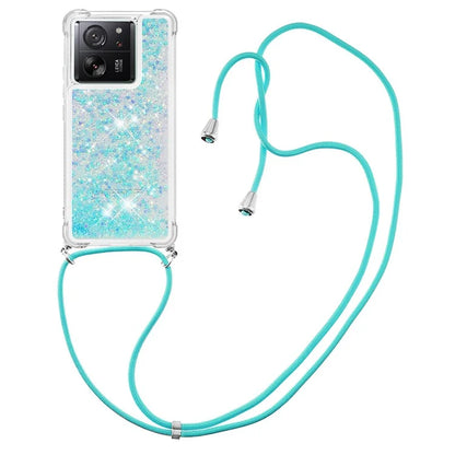 YB Quicksand Series-4 for Xiaomi 13T / 13T Pro / Redmi K60 Ultra Case Waterfall TPU Phone Cover with Lanyard