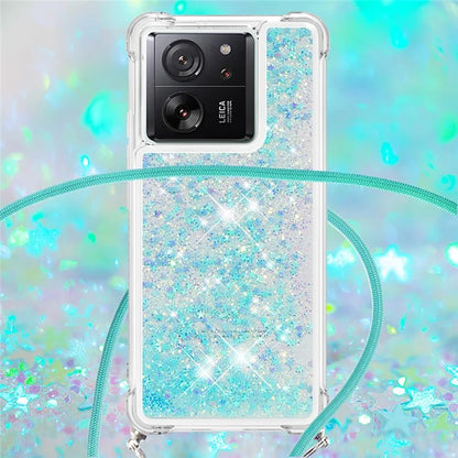 YB Quicksand Series-4 for Xiaomi 13T / 13T Pro / Redmi K60 Ultra Case Waterfall TPU Phone Cover with Lanyard
