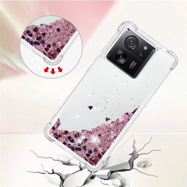 YB Quicksand Series-1 for Xiaomi 13T / 13T Pro / Redmi K60 Ultra Case Moving Bling TPU Cover