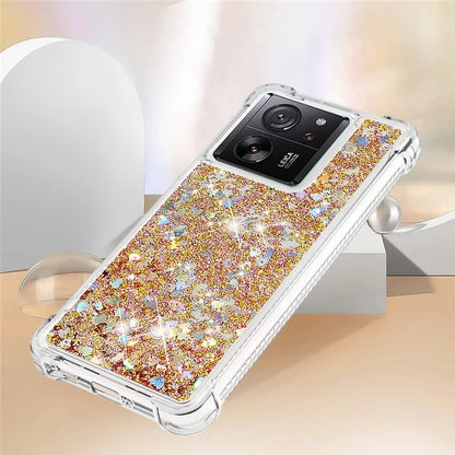 YB Quicksand Series-1 for Xiaomi 13T / 13T Pro / Redmi K60 Ultra Case Moving Bling TPU Cover