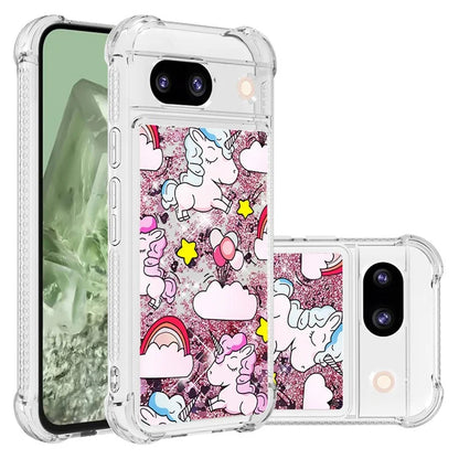 YB Quicksand Series-2 for Google Pixel 8a Case Pattern TPU Floating Sparkle Phone Cover