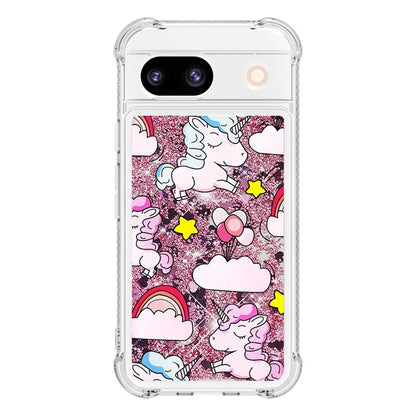 YB Quicksand Series-2 for Google Pixel 8a Case Pattern TPU Floating Sparkle Phone Cover