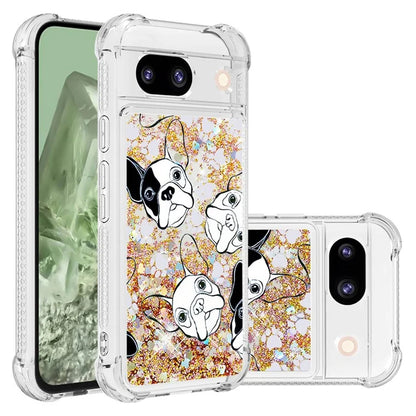 YB Quicksand Series-2 for Google Pixel 8a Case Pattern TPU Floating Sparkle Phone Cover