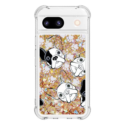 YB Quicksand Series-2 for Google Pixel 8a Case Pattern TPU Floating Sparkle Phone Cover
