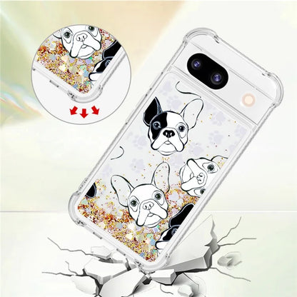 YB Quicksand Series-2 for Google Pixel 8a Case Pattern TPU Floating Sparkle Phone Cover