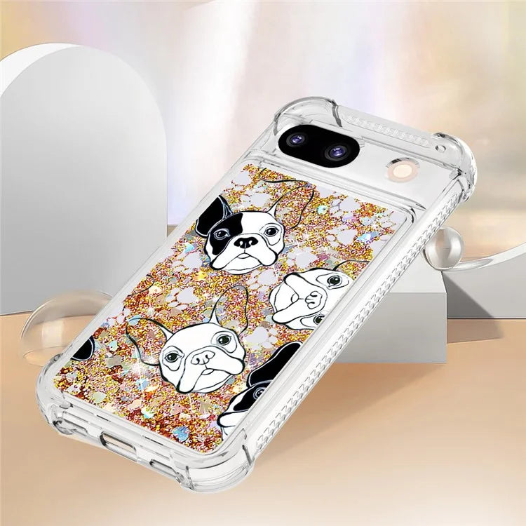 YB Quicksand Series-2 for Google Pixel 8a Case Pattern TPU Floating Sparkle Phone Cover