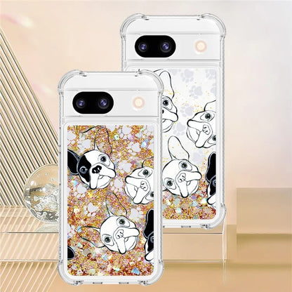 YB Quicksand Series-2 for Google Pixel 8a Case Pattern TPU Floating Sparkle Phone Cover