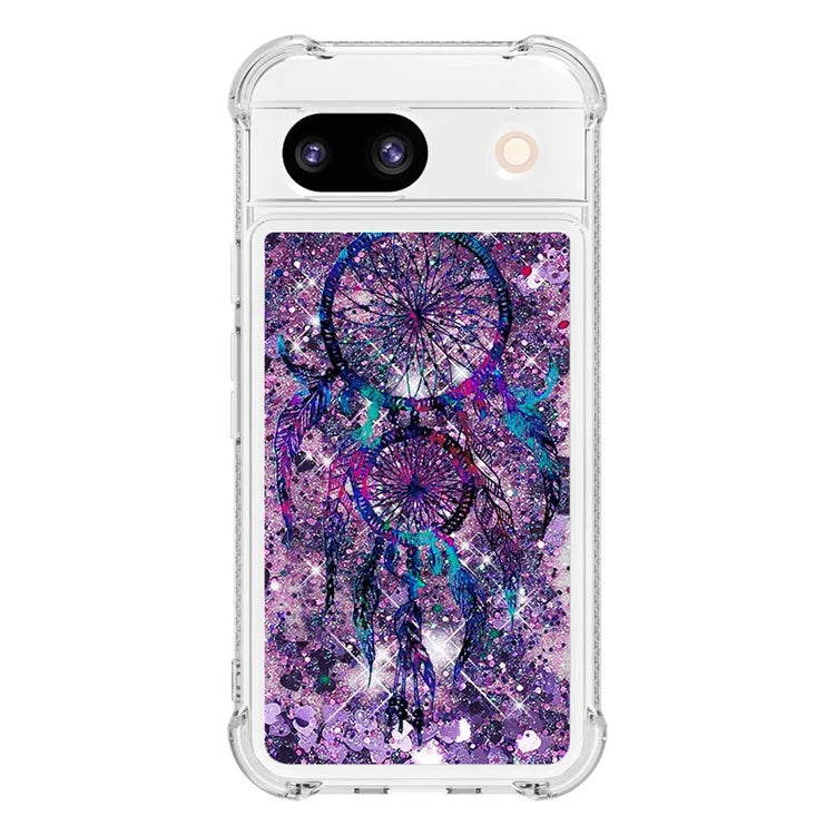 YB Quicksand Series-2 for Google Pixel 8a Case Pattern TPU Floating Sparkle Phone Cover