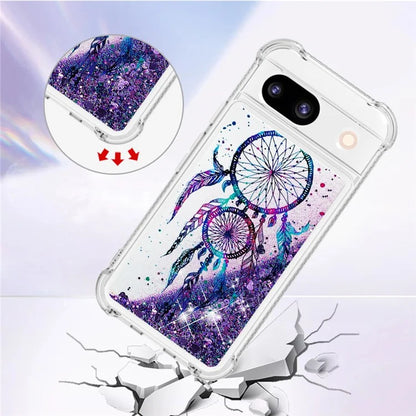 YB Quicksand Series-2 for Google Pixel 8a Case Pattern TPU Floating Sparkle Phone Cover
