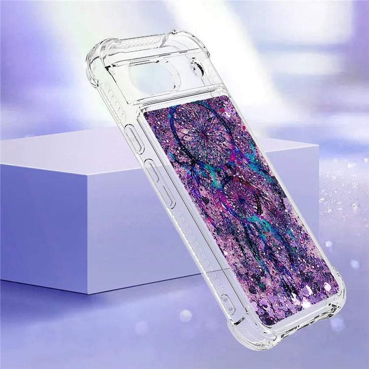 YB Quicksand Series-2 for Google Pixel 8a Case Pattern TPU Floating Sparkle Phone Cover