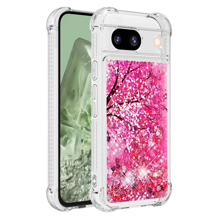 YB Quicksand Series-2 for Google Pixel 8a Case Pattern TPU Floating Sparkle Phone Cover
