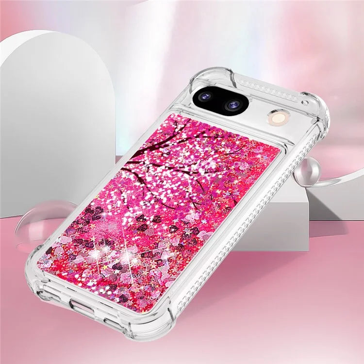 YB Quicksand Series-2 for Google Pixel 8a Case Pattern TPU Floating Sparkle Phone Cover