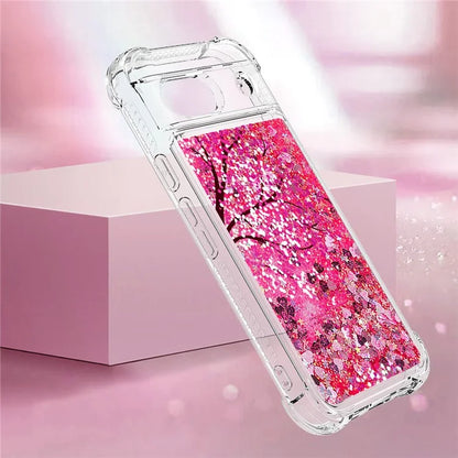 YB Quicksand Series-2 for Google Pixel 8a Case Pattern TPU Floating Sparkle Phone Cover