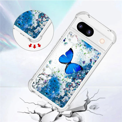 YB Quicksand Series-2 for Google Pixel 8a Case Pattern TPU Floating Sparkle Phone Cover