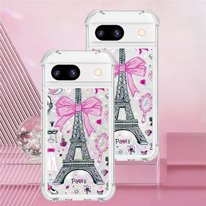 YB Quicksand Series-2 for Google Pixel 8a Case Pattern TPU Floating Sparkle Phone Cover