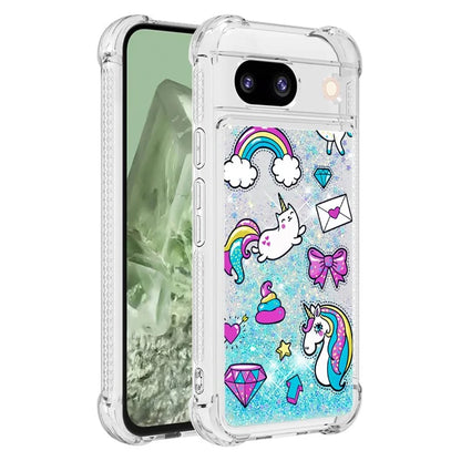 YB Quicksand Series-2 for Google Pixel 8a Case Pattern TPU Floating Sparkle Phone Cover