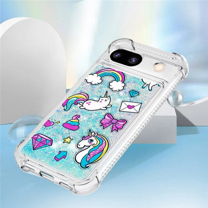 YB Quicksand Series-2 for Google Pixel 8a Case Pattern TPU Floating Sparkle Phone Cover