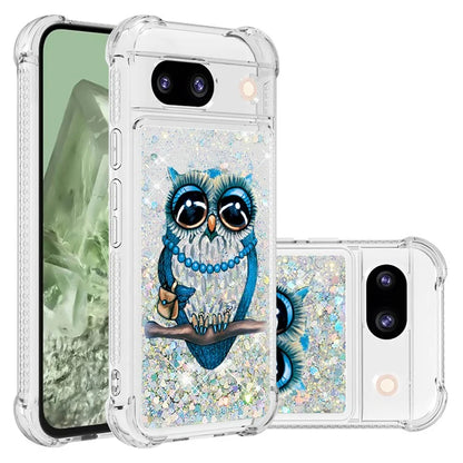 YB Quicksand Series-2 for Google Pixel 8a Case Pattern TPU Floating Sparkle Phone Cover