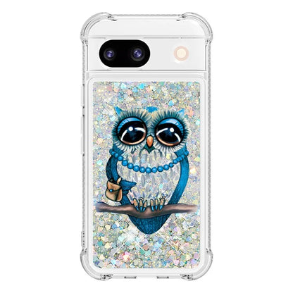 YB Quicksand Series-2 for Google Pixel 8a Case Pattern TPU Floating Sparkle Phone Cover