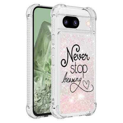 YB Quicksand Series-2 for Google Pixel 8a Case Pattern TPU Floating Sparkle Phone Cover