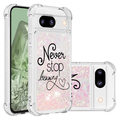 YB Quicksand Series-2 for Google Pixel 8a Case Pattern TPU Floating Sparkle Phone Cover