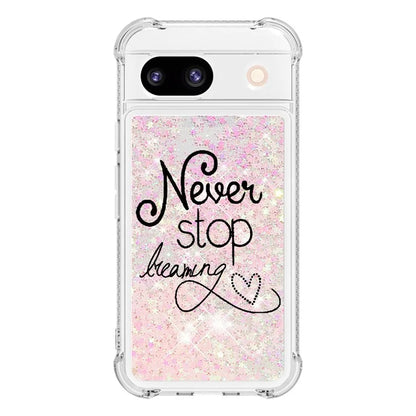 YB Quicksand Series-2 for Google Pixel 8a Case Pattern TPU Floating Sparkle Phone Cover