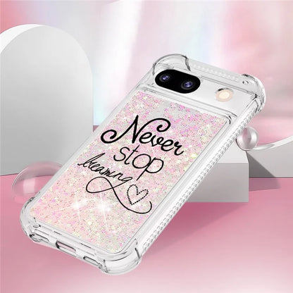 YB Quicksand Series-2 for Google Pixel 8a Case Pattern TPU Floating Sparkle Phone Cover