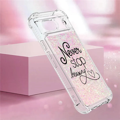 YB Quicksand Series-2 for Google Pixel 8a Case Pattern TPU Floating Sparkle Phone Cover