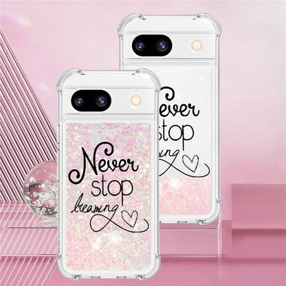YB Quicksand Series-2 for Google Pixel 8a Case Pattern TPU Floating Sparkle Phone Cover