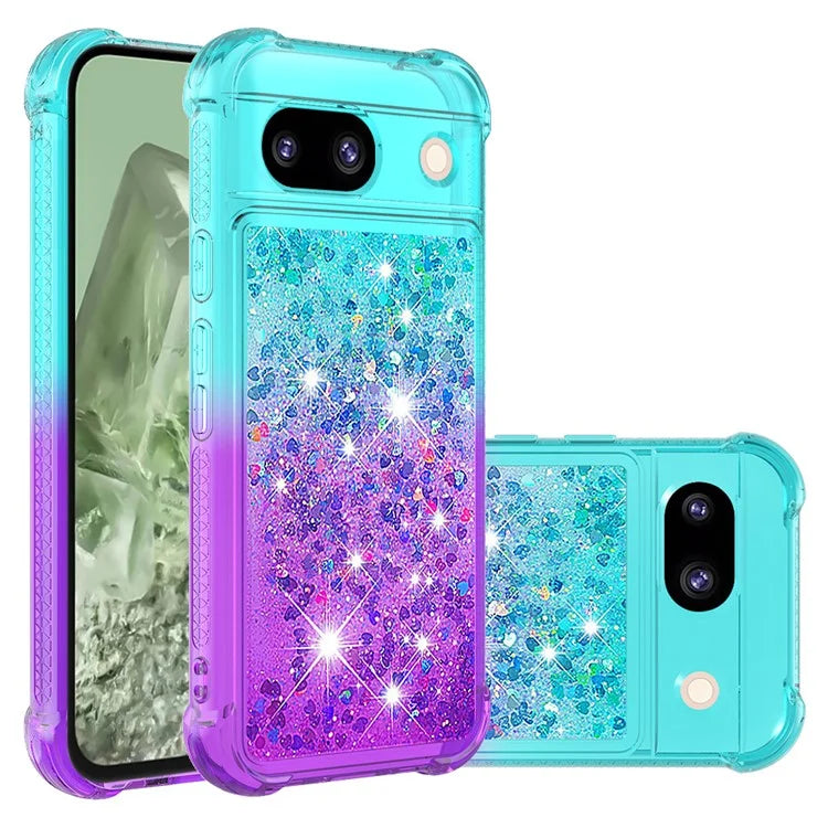 YB Quicksand Series-3 for Google Pixel 8a Case Gradient Flowing Liquid Phone Cover