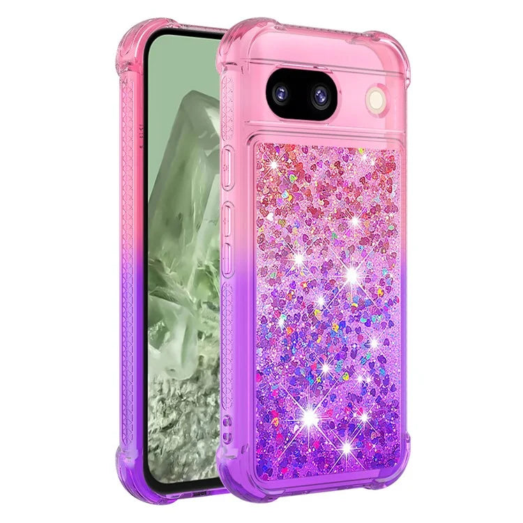 YB Quicksand Series-3 for Google Pixel 8a Case Gradient Flowing Liquid Phone Cover