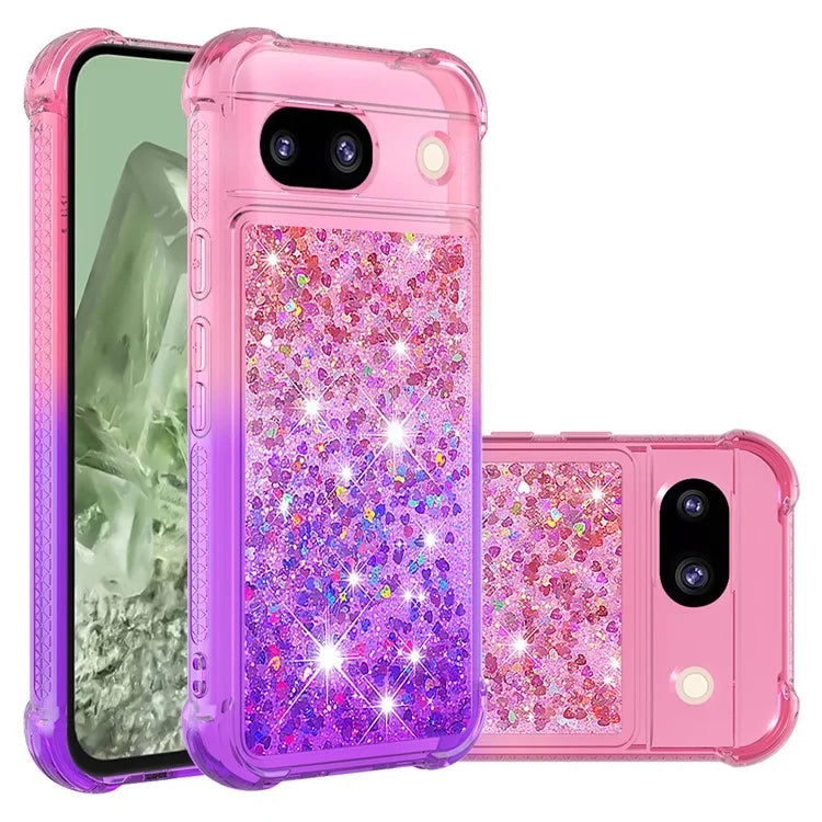 YB Quicksand Series-3 for Google Pixel 8a Case Gradient Flowing Liquid Phone Cover