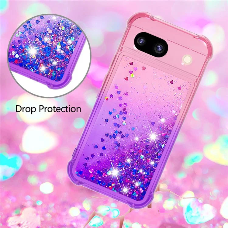 YB Quicksand Series-3 for Google Pixel 8a Case Gradient Flowing Liquid Phone Cover