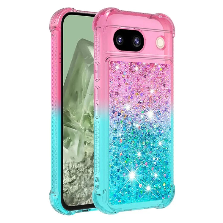 YB Quicksand Series-3 for Google Pixel 8a Case Gradient Flowing Liquid Phone Cover