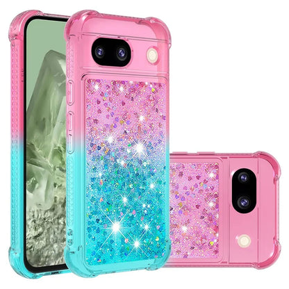 YB Quicksand Series-3 for Google Pixel 8a Case Gradient Flowing Liquid Phone Cover
