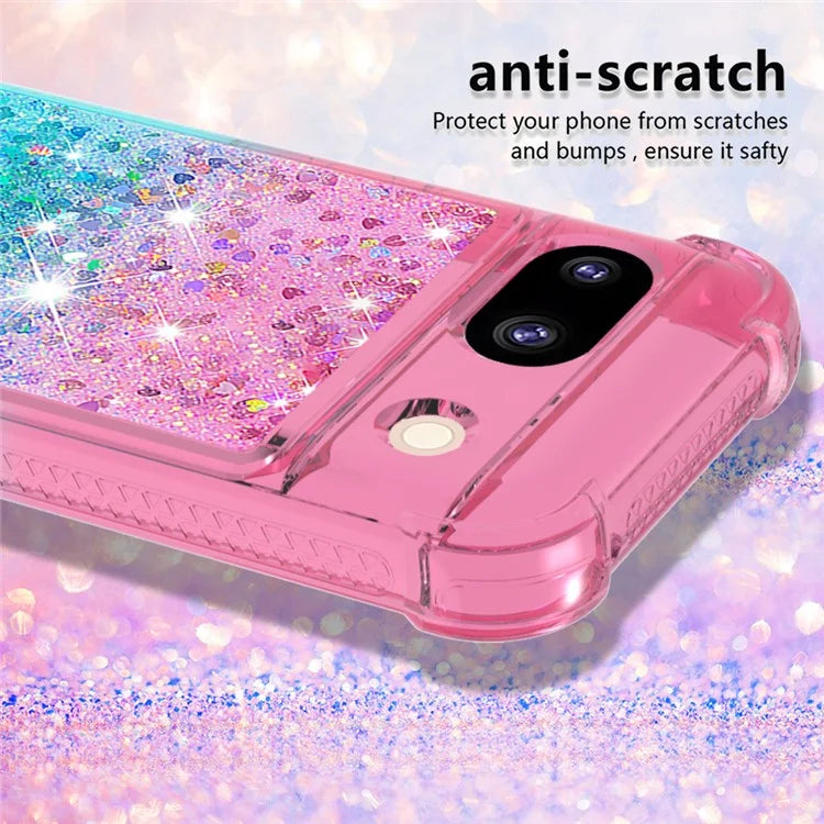 YB Quicksand Series-3 for Google Pixel 8a Case Gradient Flowing Liquid Phone Cover
