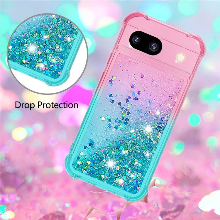YB Quicksand Series-3 for Google Pixel 8a Case Gradient Flowing Liquid Phone Cover