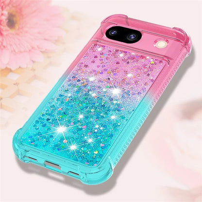 YB Quicksand Series-3 for Google Pixel 8a Case Gradient Flowing Liquid Phone Cover