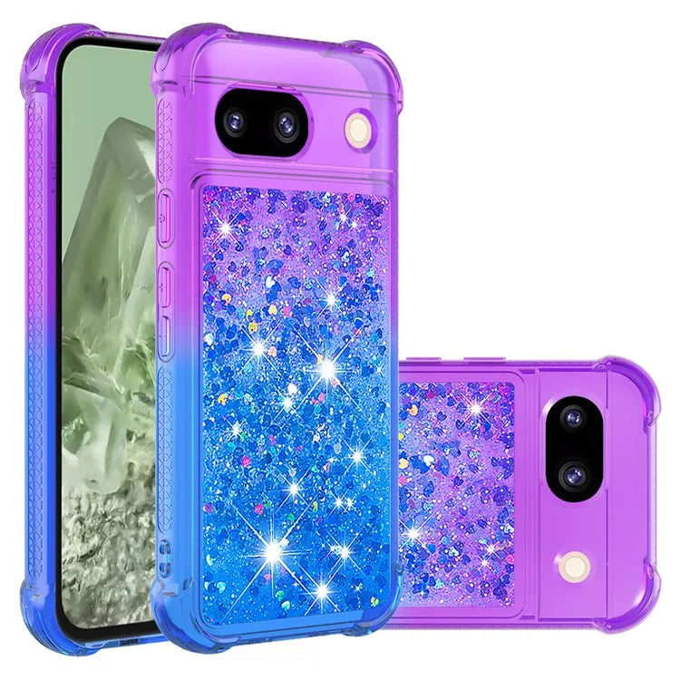 YB Quicksand Series-3 for Google Pixel 8a Case Gradient Flowing Liquid Phone Cover
