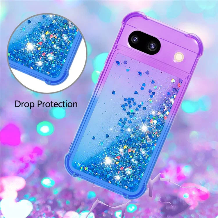 YB Quicksand Series-3 for Google Pixel 8a Case Gradient Flowing Liquid Phone Cover