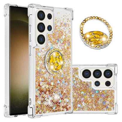 YB Quicksand Series-7 for Samsung Galaxy S24 Ultra Case Kickstand Liquid Floating Phone Cover