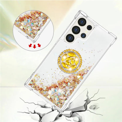 YB Quicksand Series-7 for Samsung Galaxy S24 Ultra Case Kickstand Liquid Floating Phone Cover