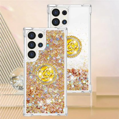 YB Quicksand Series-7 for Samsung Galaxy S24 Ultra Case Kickstand Liquid Floating Phone Cover