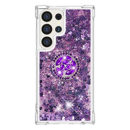 YB Quicksand Series-7 for Samsung Galaxy S24 Ultra Case Kickstand Liquid Floating Phone Cover