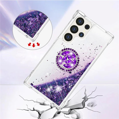 YB Quicksand Series-7 for Samsung Galaxy S24 Ultra Case Kickstand Liquid Floating Phone Cover